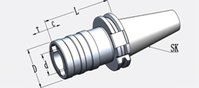 DIN 69871 Quick Change Tapping Chuck with Length Compensation