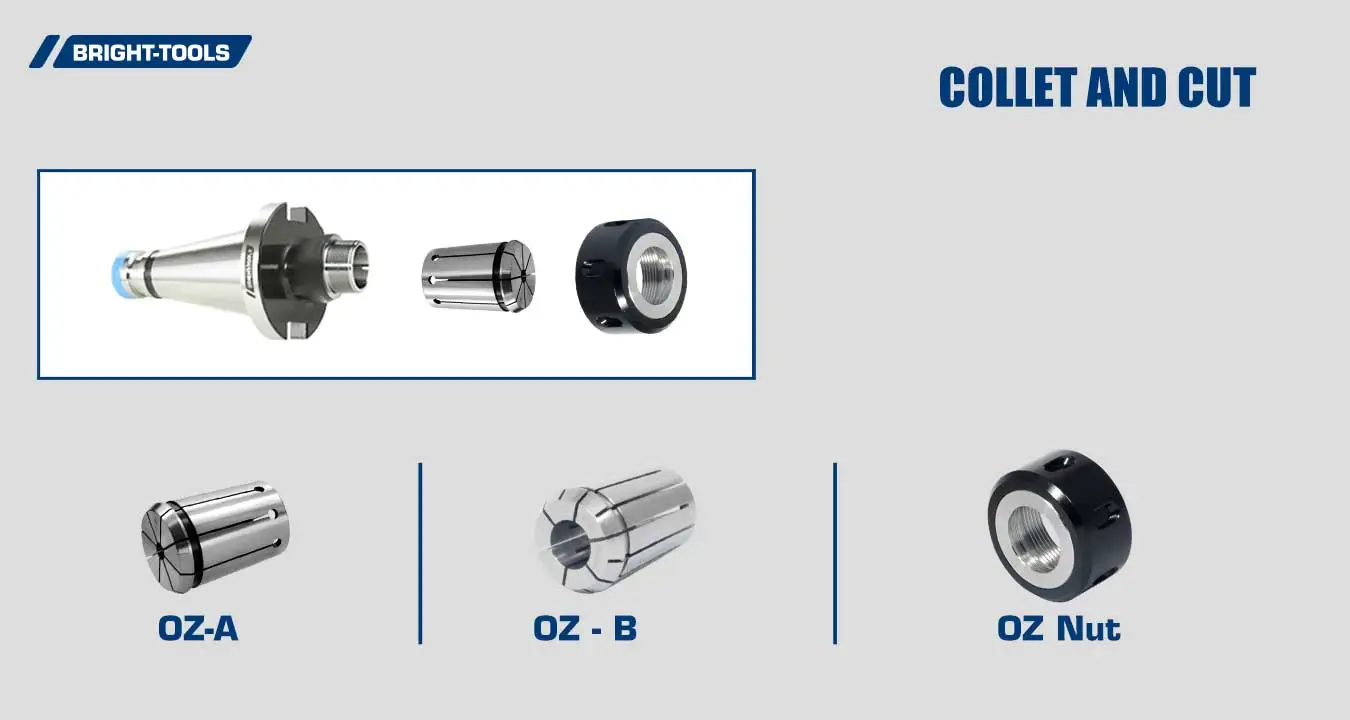 Collet And Cut Of Nt 40 Tool Holder