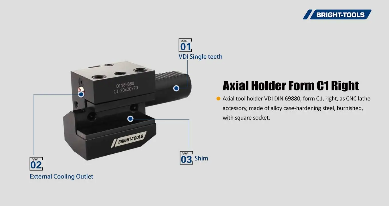 Axial Holder Form C1 Right Of Live Tooling