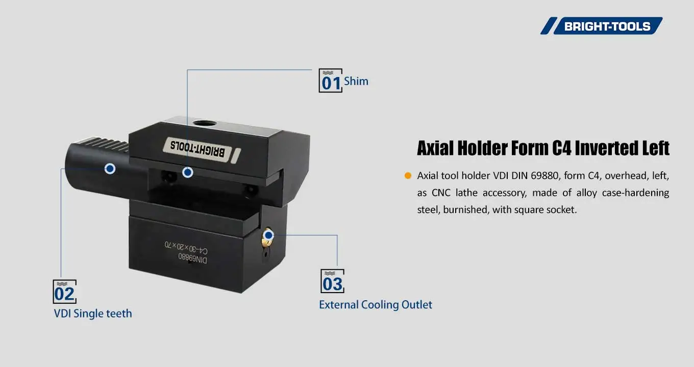 Axial Holder Form C4 Inverted Left Of Live Tooling