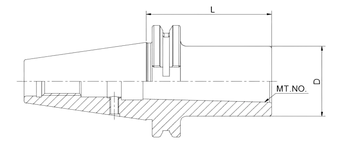 SPECIFICATION OF DIN 69871 MORSE TAPER ADAPTER WITH DRAWBAR