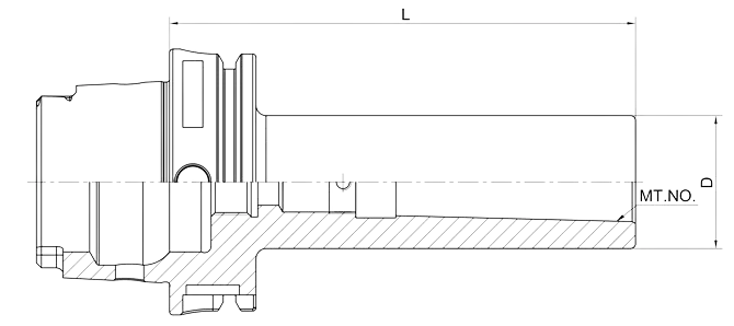 SPECIFICATION OF DIN 69893 MORSE TAPER ADAPTER WITH DRAWBAR