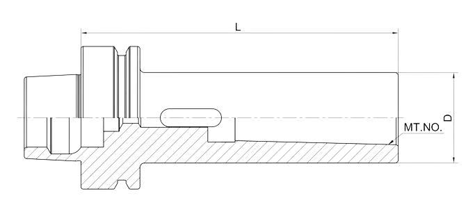 SPECIFICATION OF DIN 69893 (ISO 12164) HSK-F MORSE TAPER ADAPTER WITH TANG