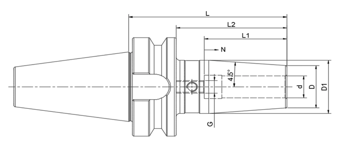 SPECIFICATION OF BBT SHRINK FIT CHUCK 4.5°