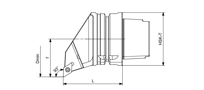 SPECIFICATION OF HSK-T TURNING TOOL SDJCR | SDJCL 93°/55°