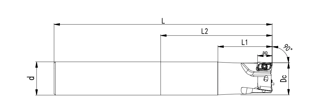 SPECIFICATION OF END MILLING CUTTER, AMPT INSERTS APMT1135PDER