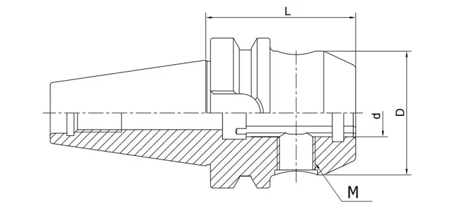 SPECIFICATION OF END MILL HOLDER WITH COOLANT CHANNELS