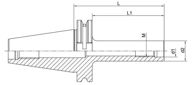 SPECIFICATION OF DIN 69871 SCREW-IN MILLING CUTTER HOLDER, STRAIGHT