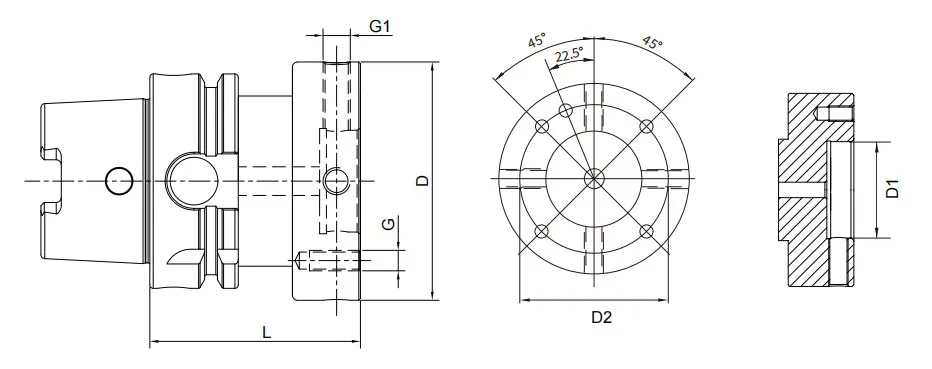 SPECIFICATION OF DIN 69893 RUNOUT ADJUSTABLE FLANGE ADAPTER