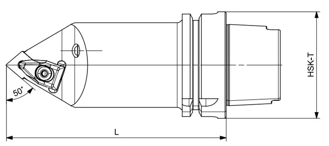 Specification Of Hsk-T Turning Tool Dcmnn 50°/80°/50°