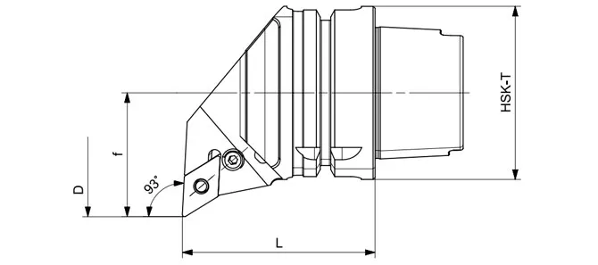 SPECIFICATION OF HSK-T TURNING TOOL PDUNR | PDUNL 93°/55°