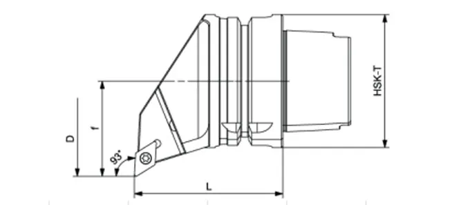 SPECIFICATION OF HSK-T TURNING TOOL SDUCR | SDUCL 93°/55°