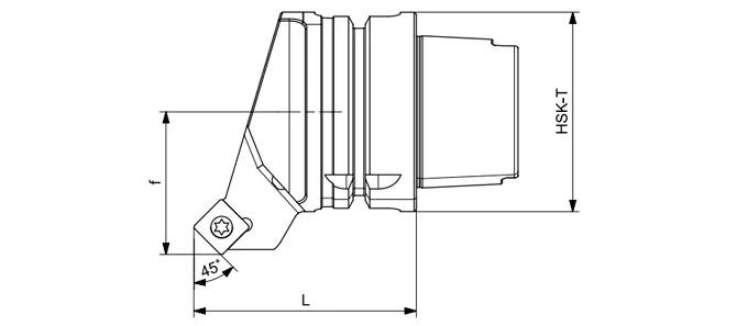 SPECIFICATION OF HSK-T TURNING TOOL SSSCR | SSSCL 45°/90°
