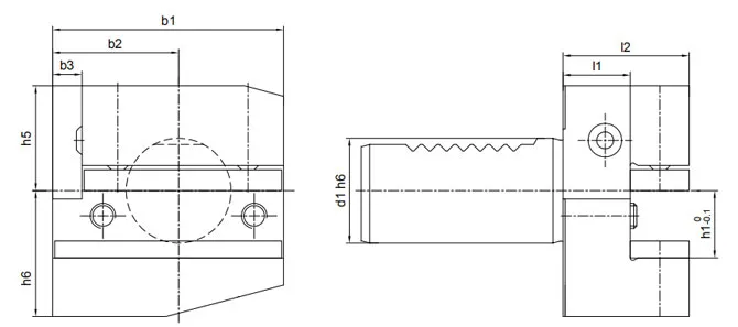 SPECIFICATION OF RADIAL HOLDER FORM B2 LEFT, SHORT