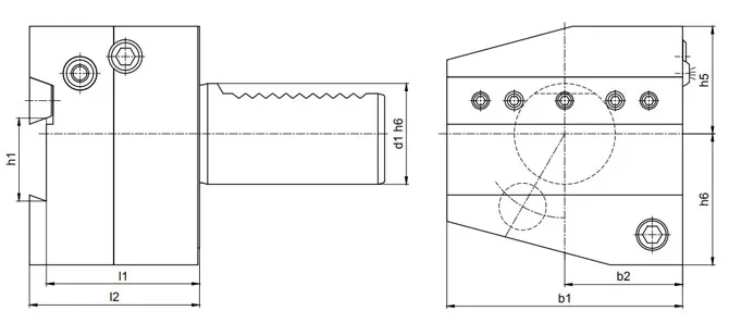 SPECIFICATION OF CUTTING OFF TOOL HOLDER RIGHT HEIGHT ADJUSTABLE