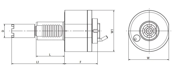 SPECIFICATION OF VDI AXIAL DRIVEN HEAD, STEPPED HAAS